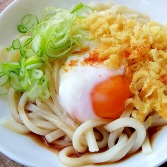 温玉ぶっかけうどん♡冷凍うどん&卵を簡単レンジ調理